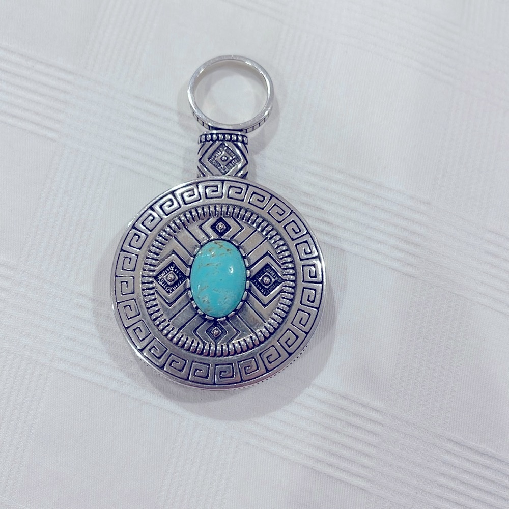 Carol Felley Sterling silver and Turquoise Pendant